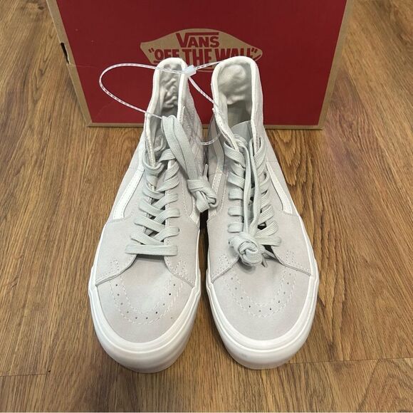 VANS sk8-hi top gray suede platform lace up shoes sneakers women’s 8.5 new - Picture 6 of 7